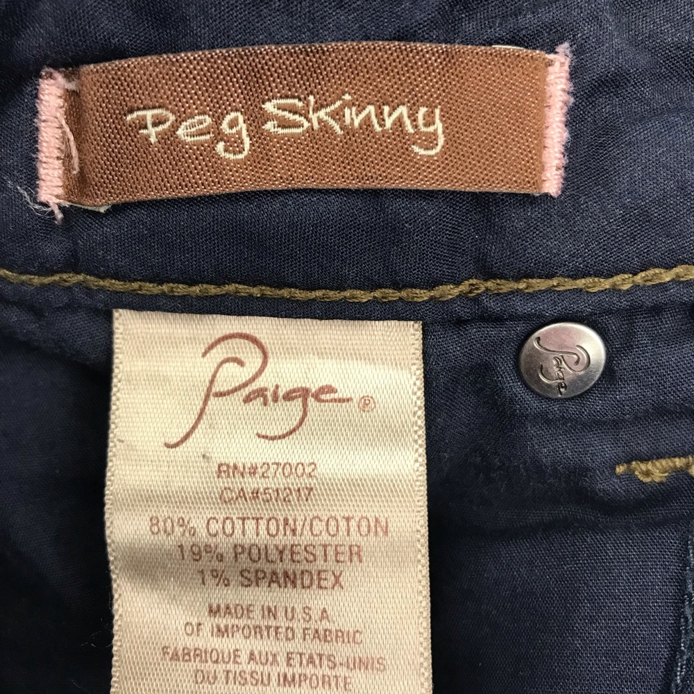 Paige Jeans Peg Skinny Denim